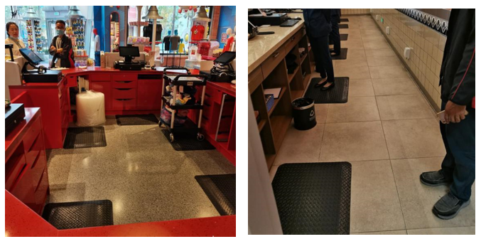 semicircular anti-fatigue mats