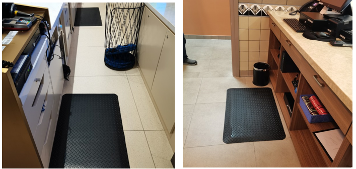 semicircular anti-fatigue mats